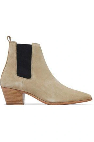 Shop Iro Yvette Suede Ankle Boots In Beige