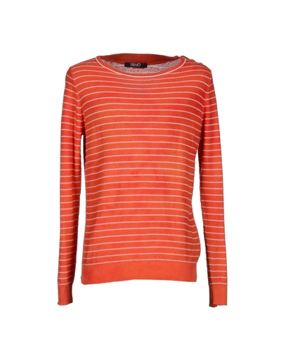 Shop Liu •jo Sweater In Rust