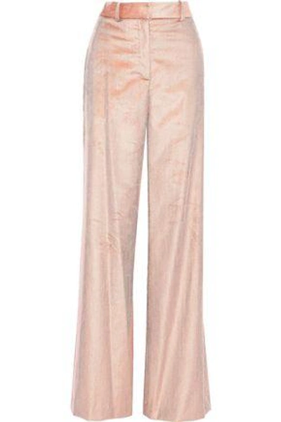 Shop Adam Lippes Cotton-blend Corduroy Wide-leg Pants In Antique Rose