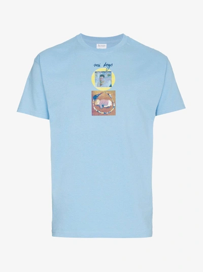 Shop Just A T-shirt T-shirt Mit Print In Blue