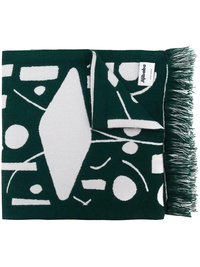 Shop Jijibaba Printed Scarf - Green