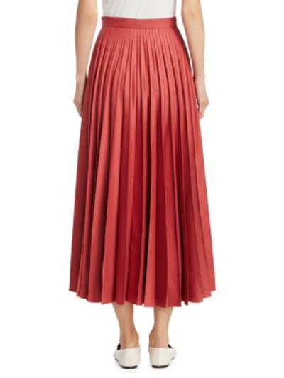 Shop The Row Vailen Pleated Maxi Skirt In Rosewood