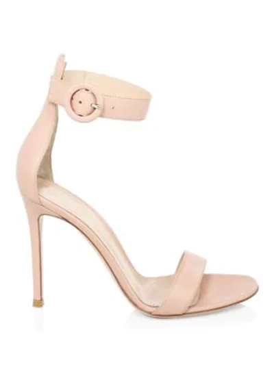 Shop Gianvito Rossi Dahlia Stiletto Leather Sandals In Pink