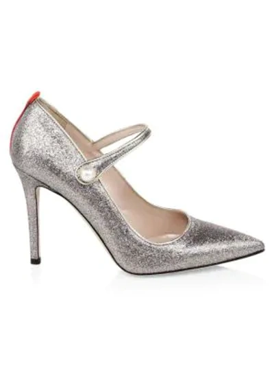 Shop Sjp By Sarah Jessica Parker Wellington Mary Jane Stiletto In Silver