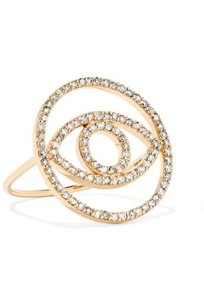 Shop Ileana Makri Circled Eye 18-karat Gold Diamond Ring