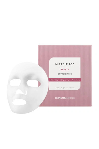 Shop Thank You Farmer Miracle Age Repair Cotton Mask In N,a