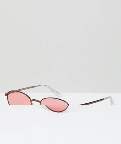 Shop Vogue Eyewear Round Sunglasses By Gigi Hadid In Pink