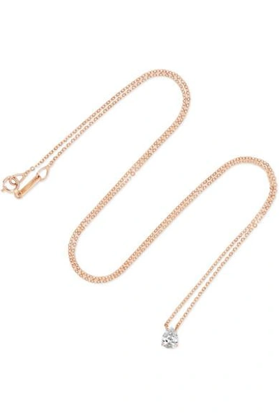 Shop Anita Ko 18-karat Rose Gold Diamond Necklace