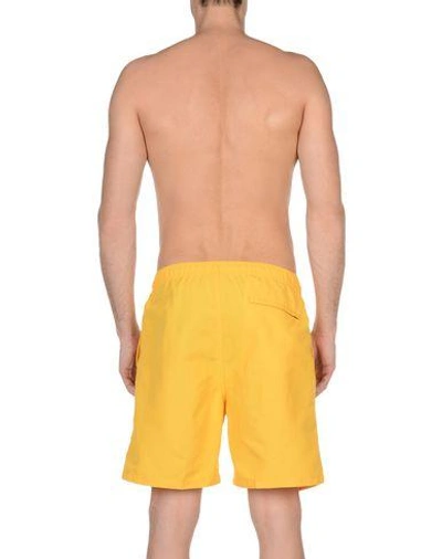 Shop Stussy Swim Shorts In Yellow