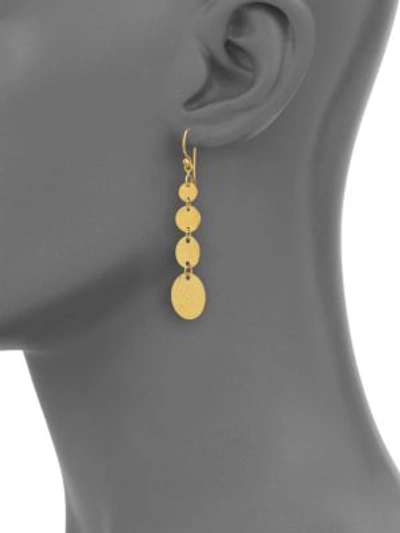 Shop Gurhan Women's Lush 24k Yellow Gold Flake Drop Earrings