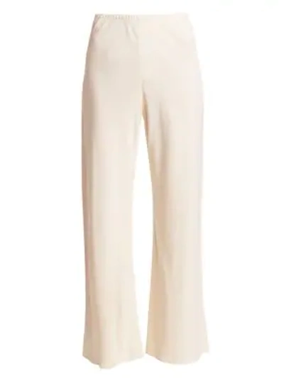 Shop The Row Gala Wide Leg Acetate Trousers In Eggshell