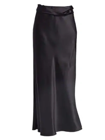 Shop The Row Molly Silk Maxi Skirt In Black