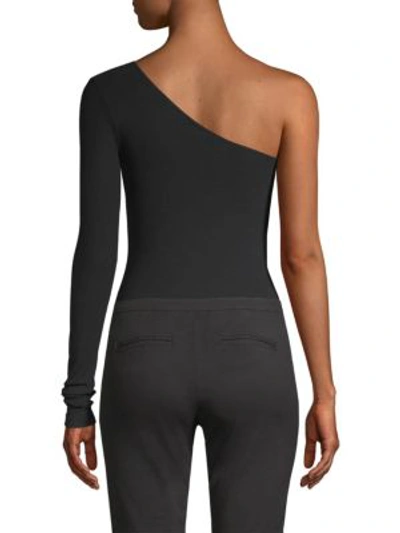 Shop Atm Anthony Thomas Melillo Single Sleeve Bodysuit In Black