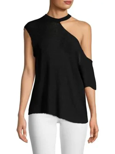 Shop Rta Axel Cutout Shoulder Tee In Phantom 3