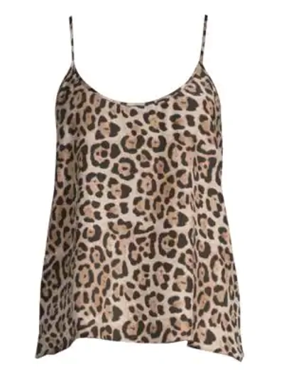 Shop Atm Anthony Thomas Melillo Leopard Print Silk Cami