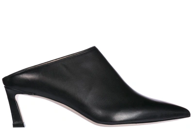 Shop Stuart Weitzman Women's Leather Pumps Court Shoes High Heel Mira In Black