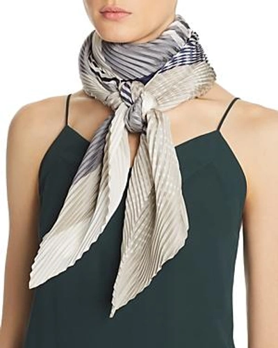 Shop Abstract Plisse Multicolor Stripe Oblong Scarf - 100% Exclusive In Blue/gray