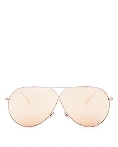 Shop Dior Women's Stellaire 4 Mirrored Sunglasses, 65mm In Palladium/gold
