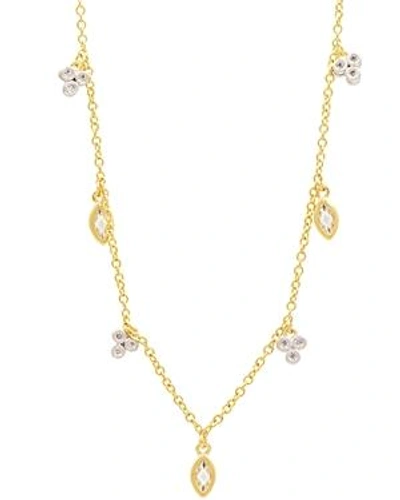 Shop Freida Rothman Fleur Bloom Small Petal Necklace, 40 In Silver/gold