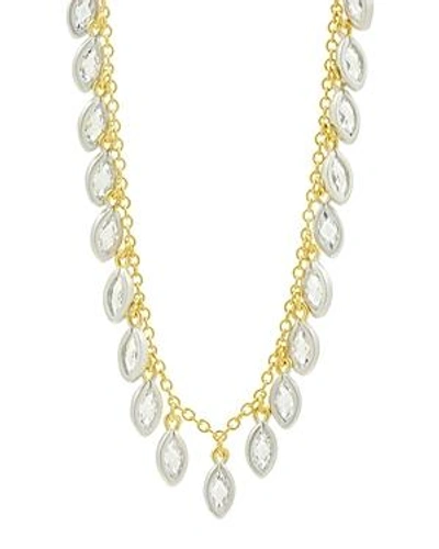 Shop Freida Rothman Fleur Bloom Petal Necklace, 18 In Silver/gold