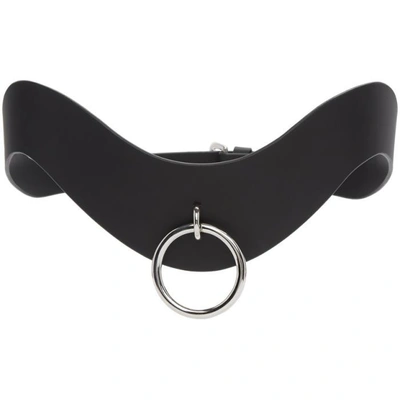 Shop Fleet Ilya Black O-ring Curved Belt In Black/silve