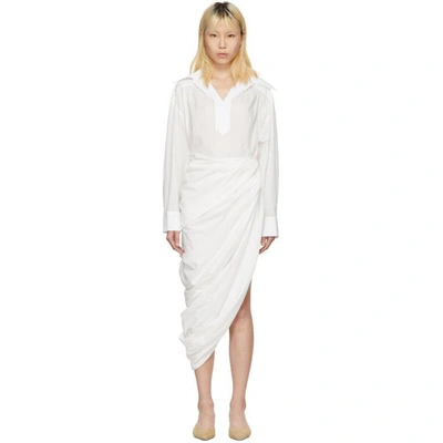 Shop Jacquemus White La Robe Amadora Dress In Off White