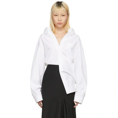 Shop Balenciaga White Swing Shirt