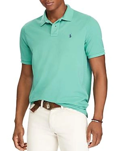 Shop Polo Ralph Lauren Custom Slim Fit Mesh Short Sleeve Polo Shirt In Diver Green