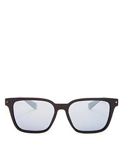 Shop Polaroid Men's Polarized Square Sunglasses, 55mm In Black