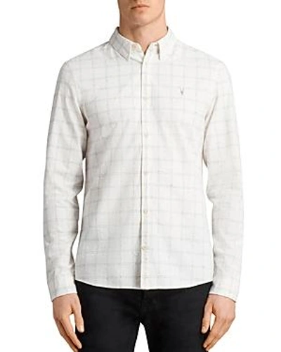 Shop Allsaints Rowhill Regular Fit Button-down Shirt In Chalk White