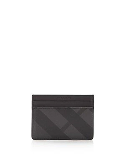 Shop Burberry Sandon Card Case In Charcoal/black