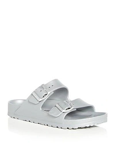 Shop Birkenstock Women's Arizona Eva Essentials Slide Sandals In Silver