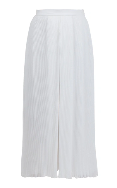 Shop Anatomi Dune Pleated Chiffon Square Pants In White