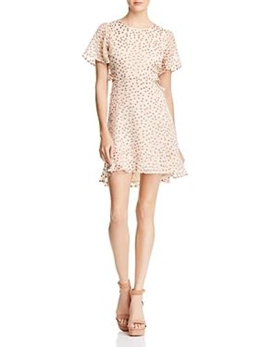 Shop Astr The Label Elsie Burnout Open-back Dress In Cream Clay Dot