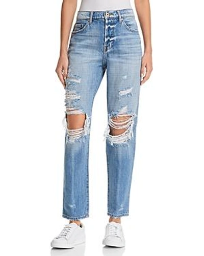 Shop Pistola Presley High-rise Distressed Girlfriend Jeans In Rock Or Bust