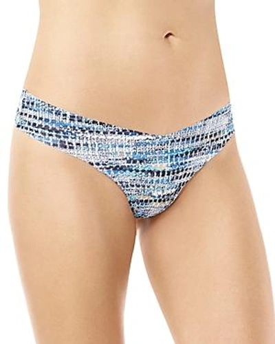 Shop Commando Printed Classic Thong In Blue Tweed