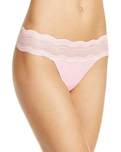 Shop Cosabella Dolce Low-rise Thong In Pink Lemon