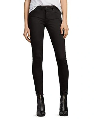 Shop Allsaints Mast Skinny Jeans In Jet Black