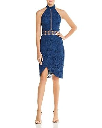 Shop Stylestalker Emilia Lace Dress In Cobalt