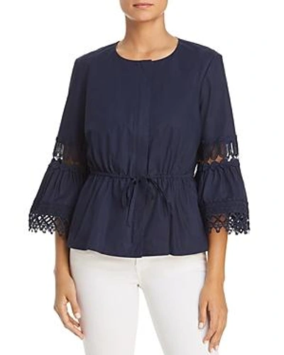 Shop Le Gali Avril Lace Inset Jacket - 100% Exclusive In Navy