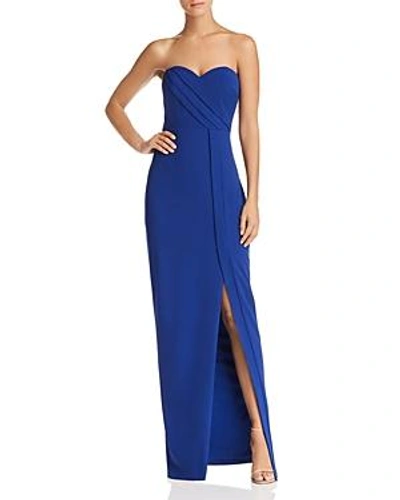 Shop Bariano Strapless Column Gown - 100% Exclusive In Cobalt