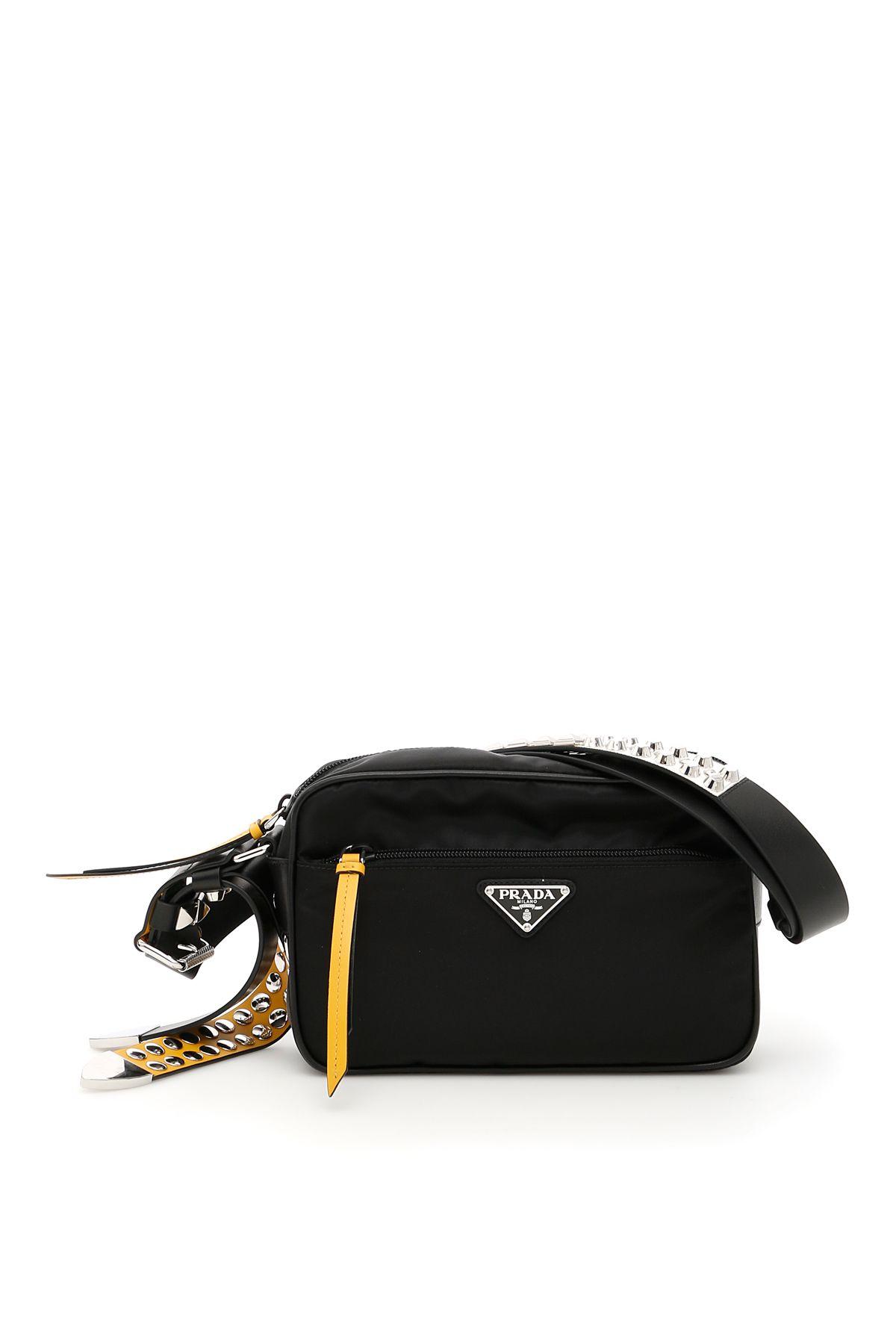 Prada New Vela Bag In Nero+soleinero 