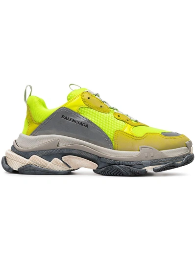 Shop Balenciaga Triple S Sneakers In 7320 Yellow