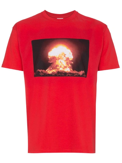 Shop Just A T-shirt Joshua Gordon Mushroom Cloud Print T Shirt