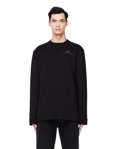 Shop Raf Simons Joy Division Black Printed Sweatshirt