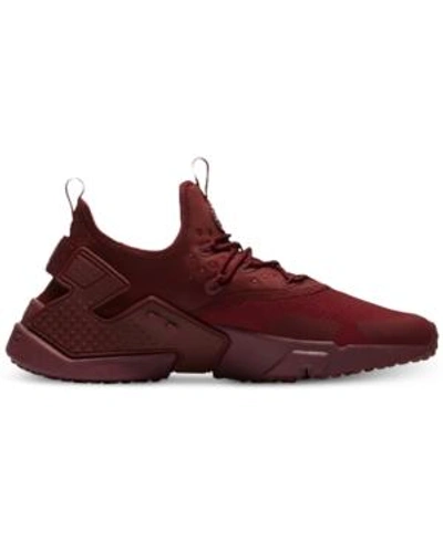 Shop Nike Men's Air Huarache Run Drift Casual Sneakers From Finish Line In Team Red/white