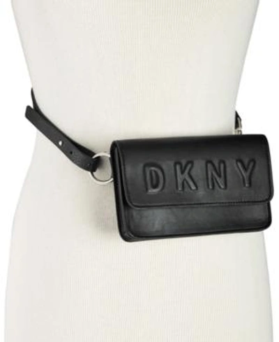 Shop Dkny Logo Belt Bag, Created For Macy's In Black