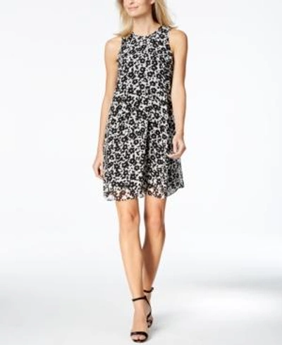 Shop Calvin Klein Trapeze Dress, Regular & Petite Sizes In Black/white