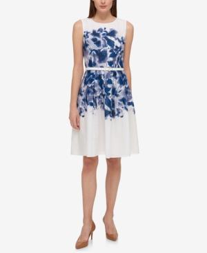 tommy hilfiger blue and white dress