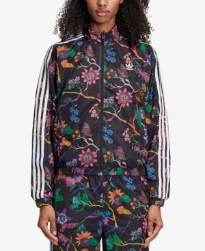 adidas black floral jacket